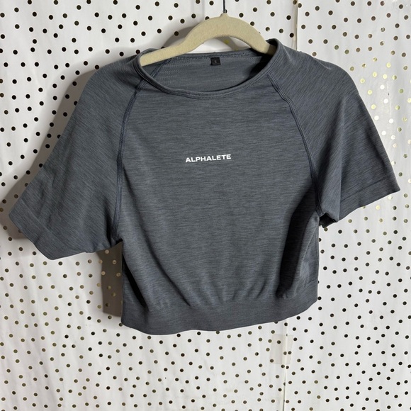 Alphalete Gray Fitted Crop - Picture 2 of 6